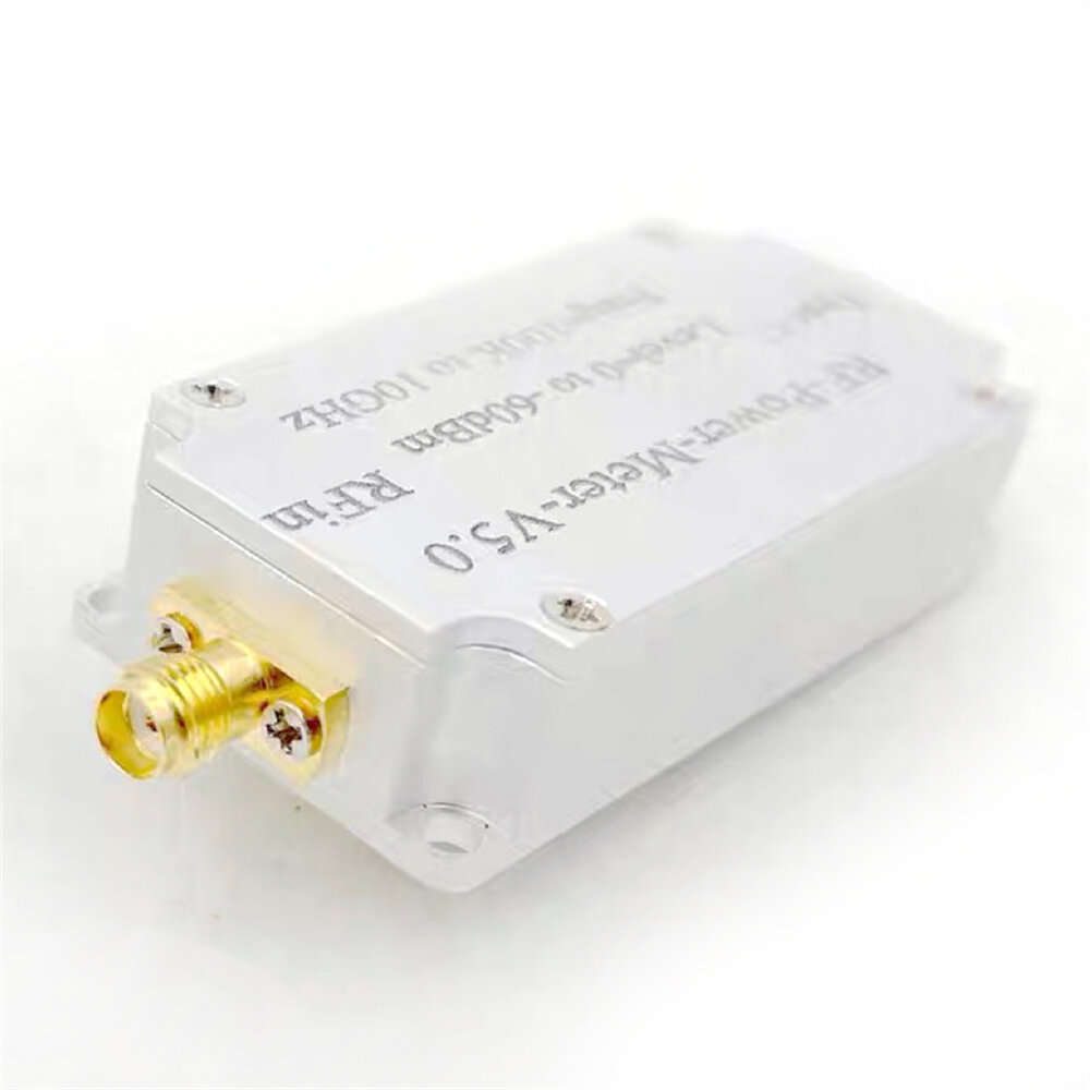 Silver - 100K-10GHZ USB RF Power Meter V5 USB Communication Data Export Power Detector Amplitude Mea