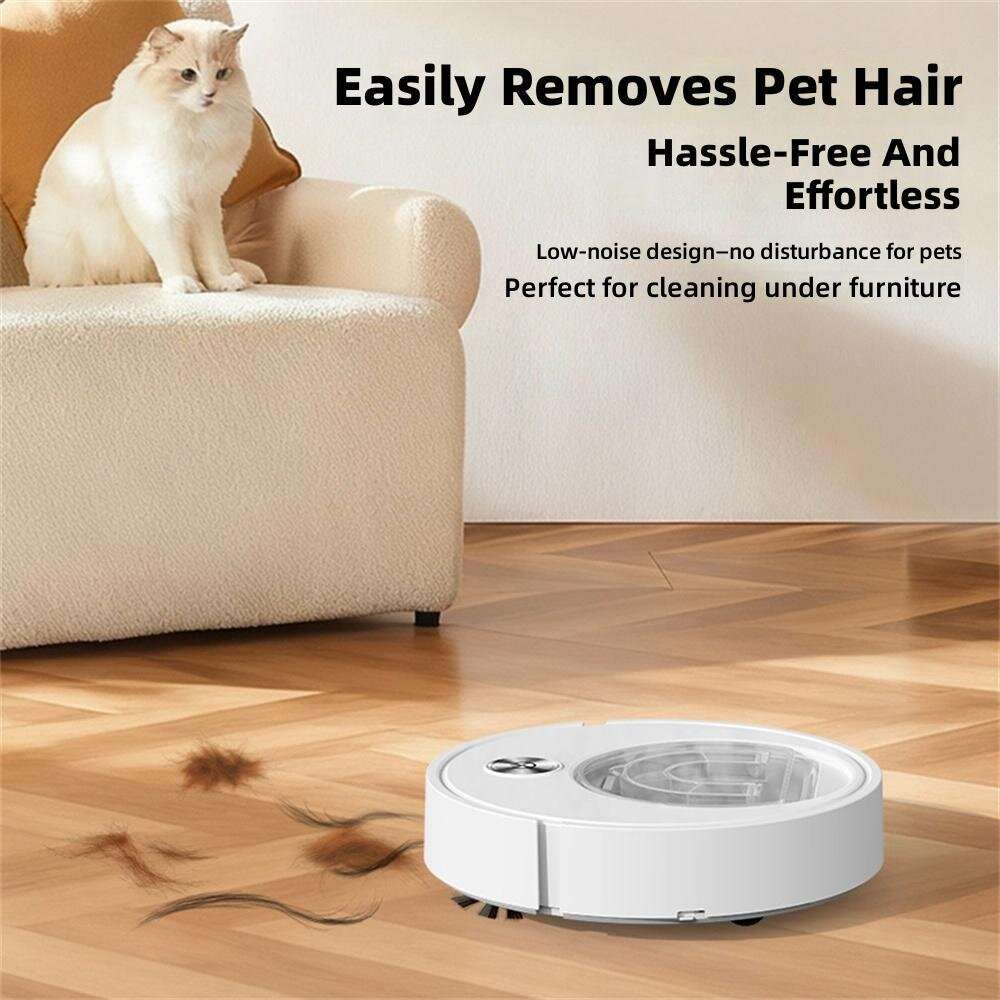 Black - Tevorex Smart Sweeping Robot Mini Silent Vacuum Wireless Cleaner Sweep Mop Brush Multi-Funct
