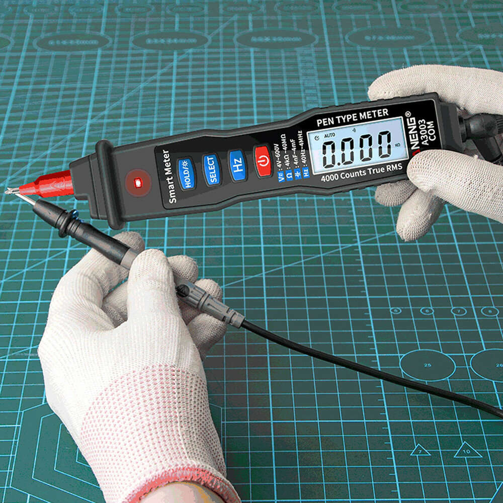 Black - ANENG A3003 Digital Pen Multimeter Professional 4000 Counts Smart Meter with NCV AC/DC Volta
