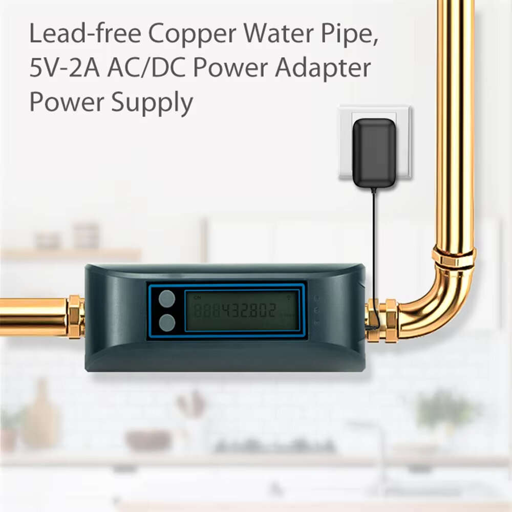 NEO DN20 Tuya Smart WiFi Water Valve Water Flow Rate and Water Meter Shut On/Off Remote Control Real