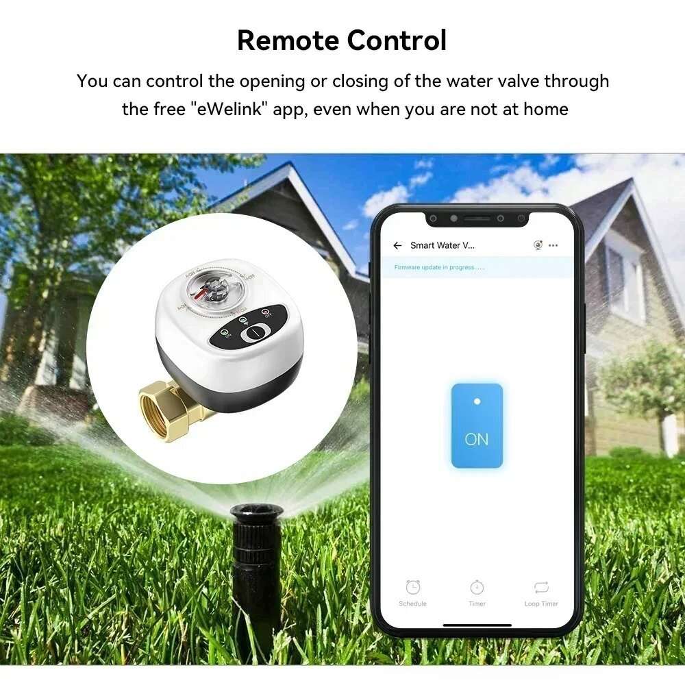 DN25 - Tuya WiFi Smart Water Valve APP Remote Control DN15/20/25 Timing & Voice Control Work With Al