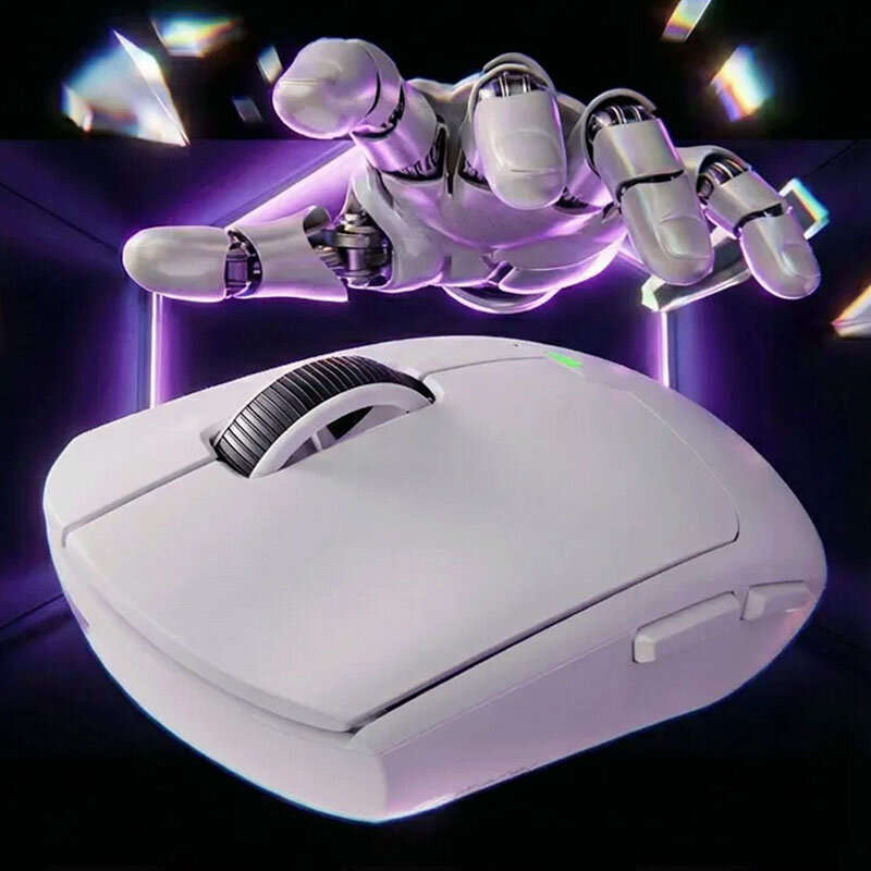White - EWEADN E11Pro Tri-mode Wireless Gaming Mouse PAW3311 Sensor 24000DPI Dual 1K Return Rate 500