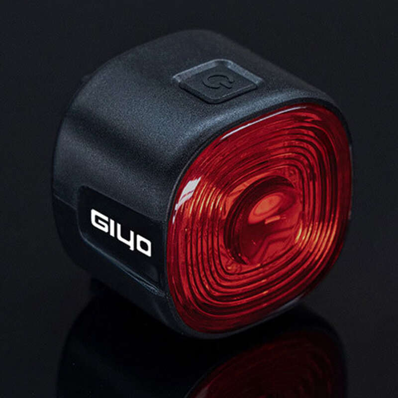 A - GIYO Bicycle Intelligent Brake Tail Light IP66 Waterproof 6 Light Modes Type-C High Brightness B