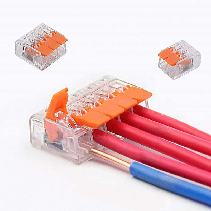 3x75pcs For 221 Electrical Connectors Wire Block Clamp Terminal Cable Reusable Mini Quick Home Wire