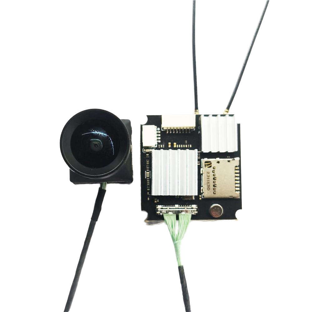 Air Unit Set with Receiver - OpenIPC 4K 2W Digital FPV Air Unit Set w/ Dual Antenna 1-Key Record/Sca