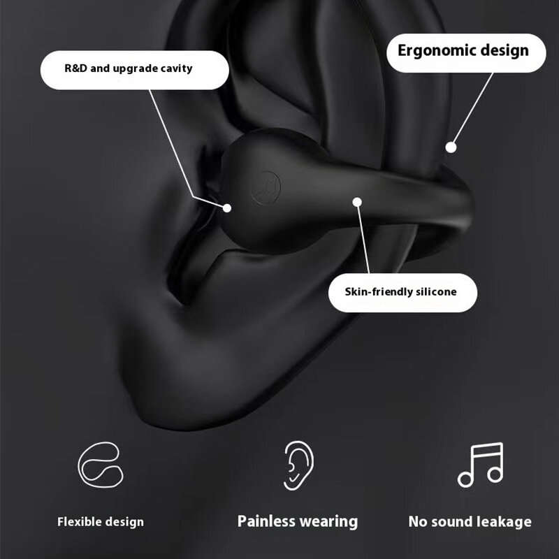 White - Wireless bluetooth Earphone HiFi Sound HD Calls 36H Playback LED Digital Display Low Game De