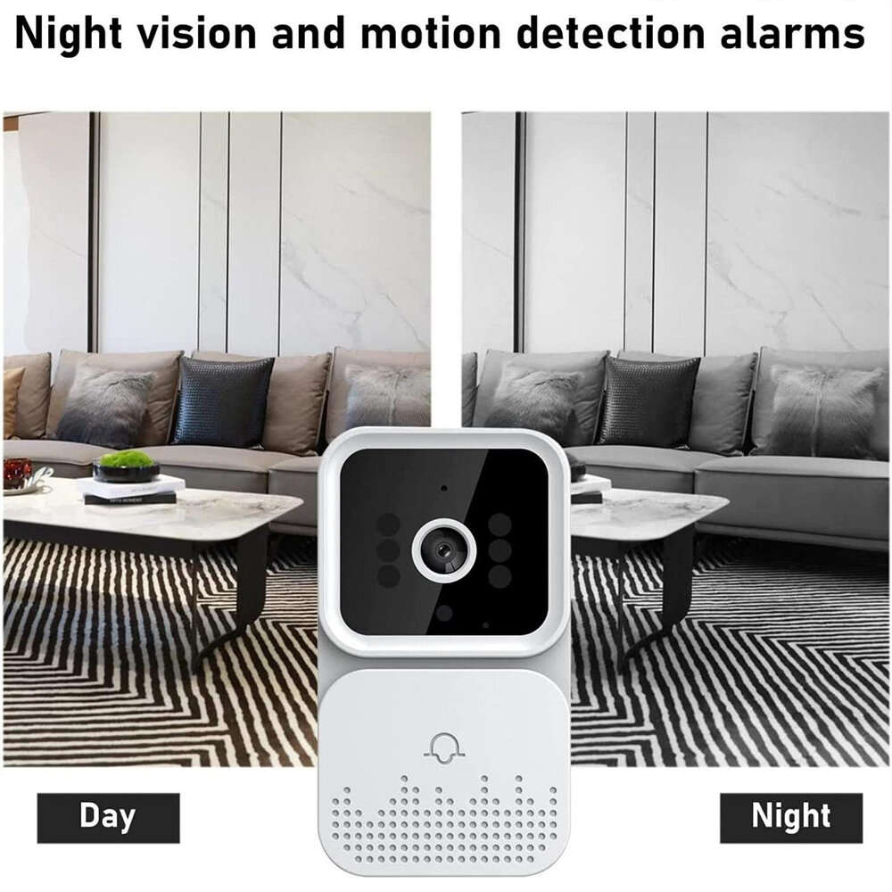Smart Visual Doorbell Outdoor WiFi Camera Intelligent IR Night Vision Two-way Audio Remote APP Viewi