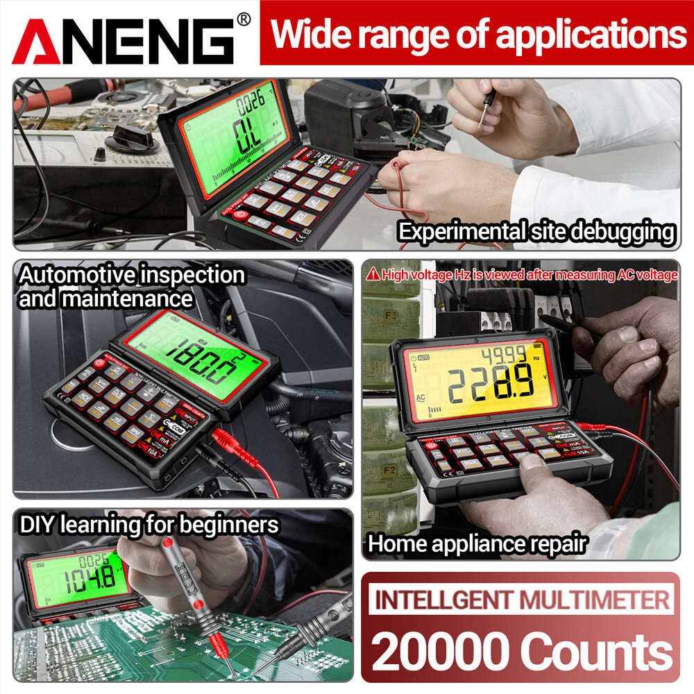 623 Pro - ANENG 623 623Pro Auto Repair Multimeter 20000 Counts AC/DC Voltage Current Resistance Capa