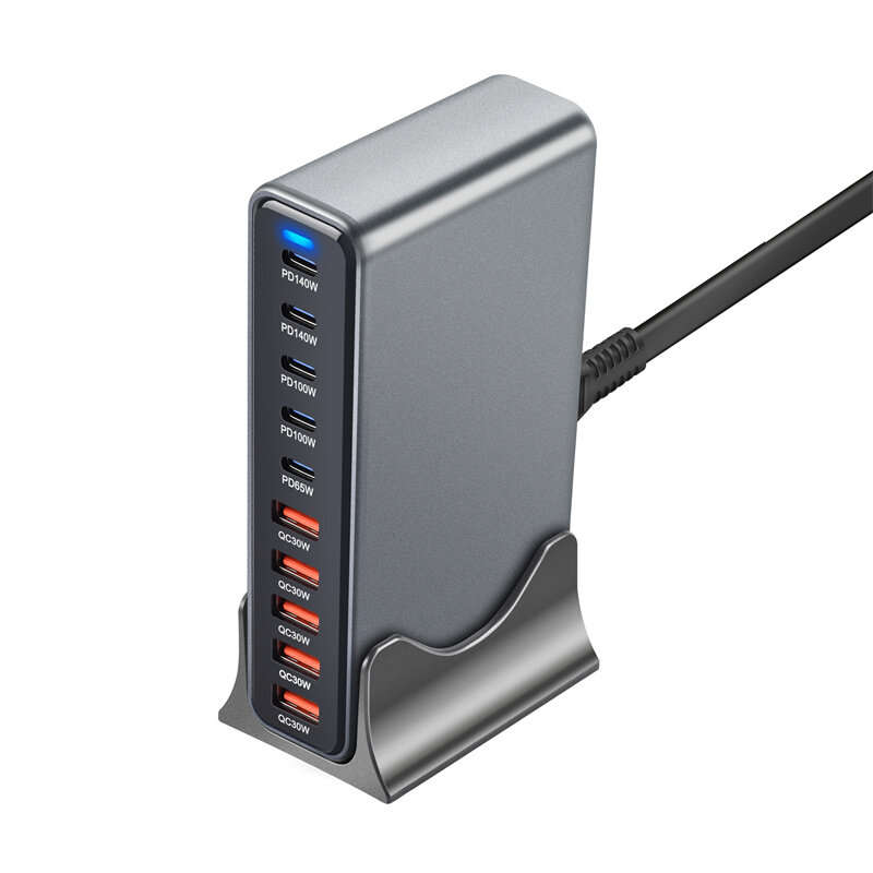 US Plug - [GaN Tech] Bakeey YMX-695W 695W 10-Port USB PD Charger 5USB-A+5USB-C PD QC Fast Charging D