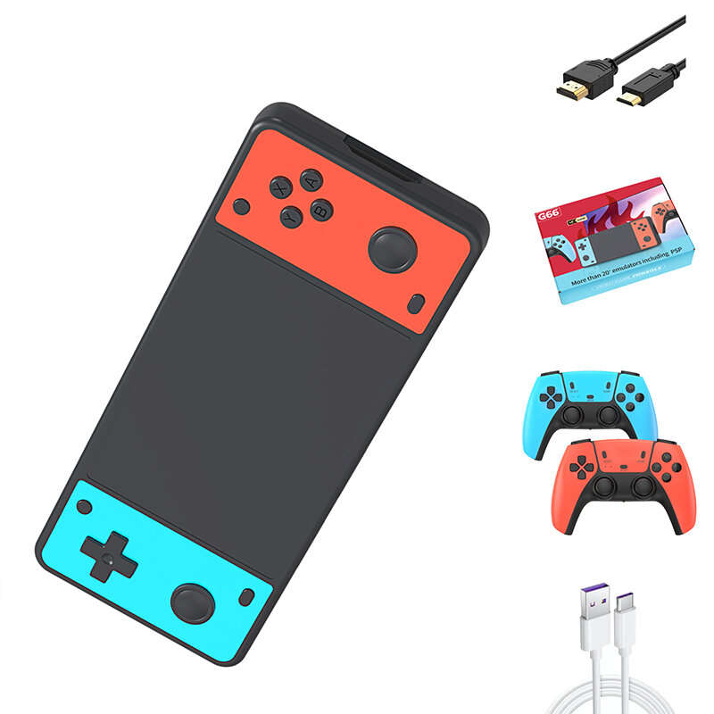 128G - [128G] G66 TV Game Console with Dual Wireless Controllers Quad-core 4K 3D 128GB 35000+ Games