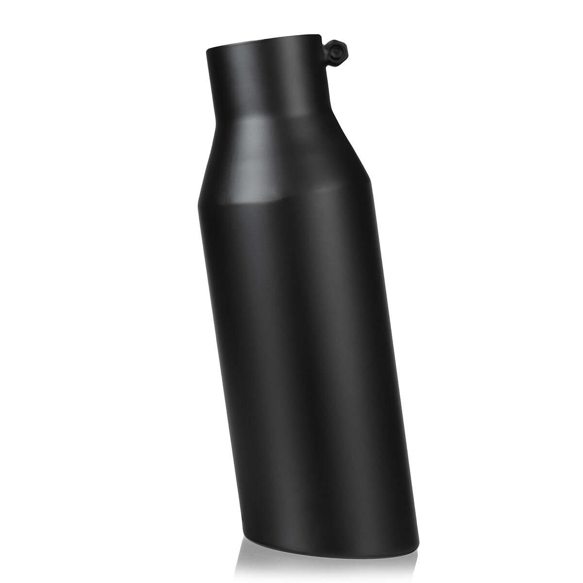 Silver - 2.5 Inch Inlet 4 Inch Outlet Exhaust Tip 12 Inch Length Anti-Corrosive High Temperature Res