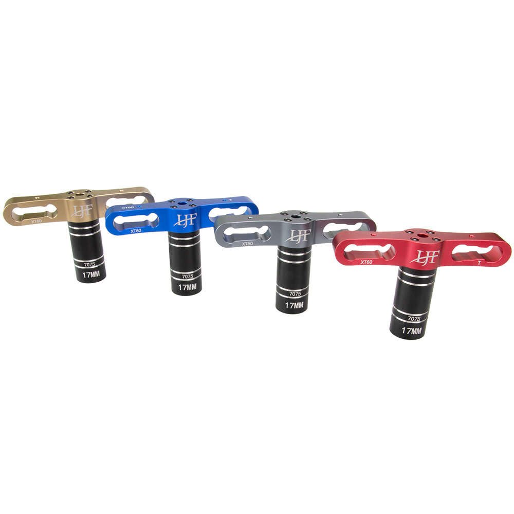 Blue - LJF Wheel Hex Sleeve Wrench Tool 17mm Socket Removable Nut 7075 Aluminum Hex Key for RC Car P