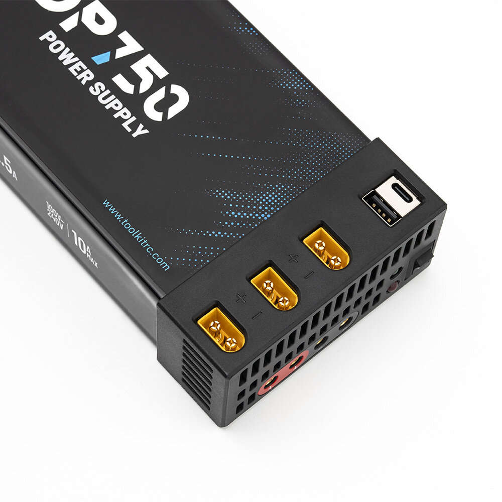 AU Plug - ToolkitRC ADP750 750W 12V 62.5A Smart Power Supply 7 Port Versatile Multi-port Output with