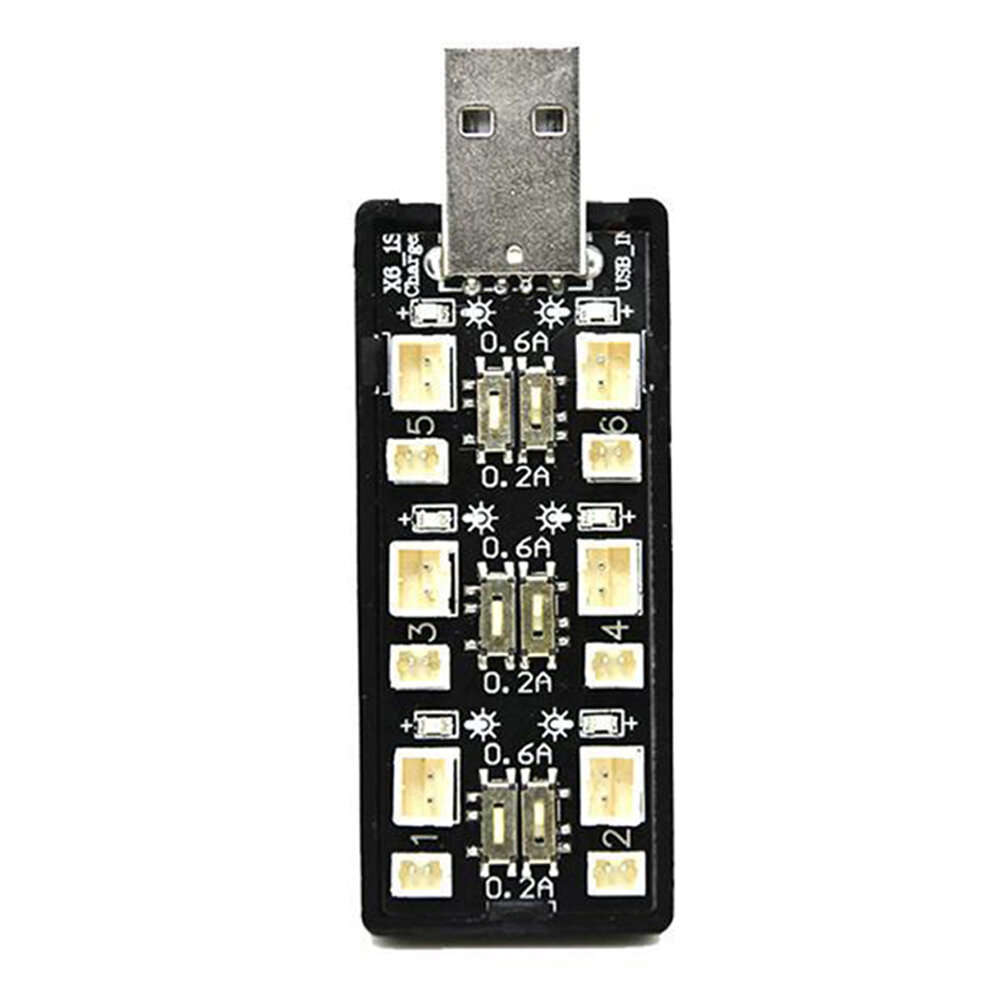 3.7V General Voltage - 1S 6CH USB Charger 3.7V/4.2V 3.8V/4.35V Charging Hub Board PH1.25 Ph2.0 Adapt