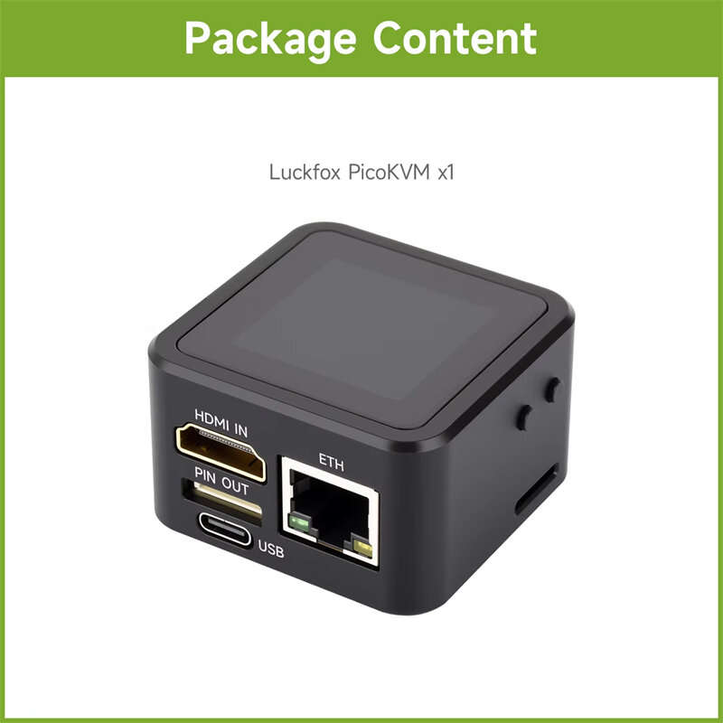Full Kit - Luckfox PicoKVM IP KVM Remote Management Tool Supports 1080P 60fps HD Multimedia Interfac