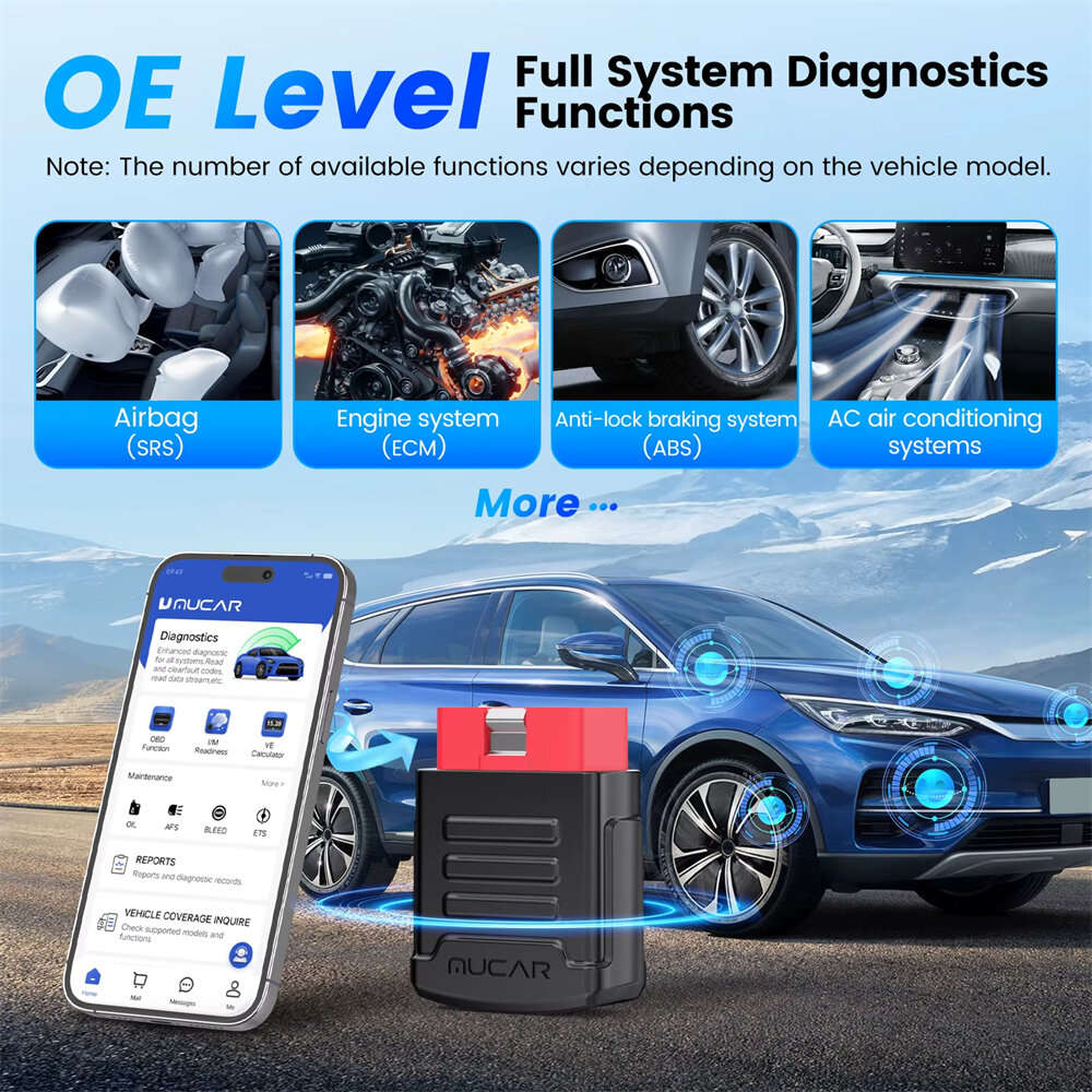 BT200 PRO - MUCAR BT200/BT200 Pro Bluetooth OBD2 Scanner Automotive Diagnostic Tool Full System Diag