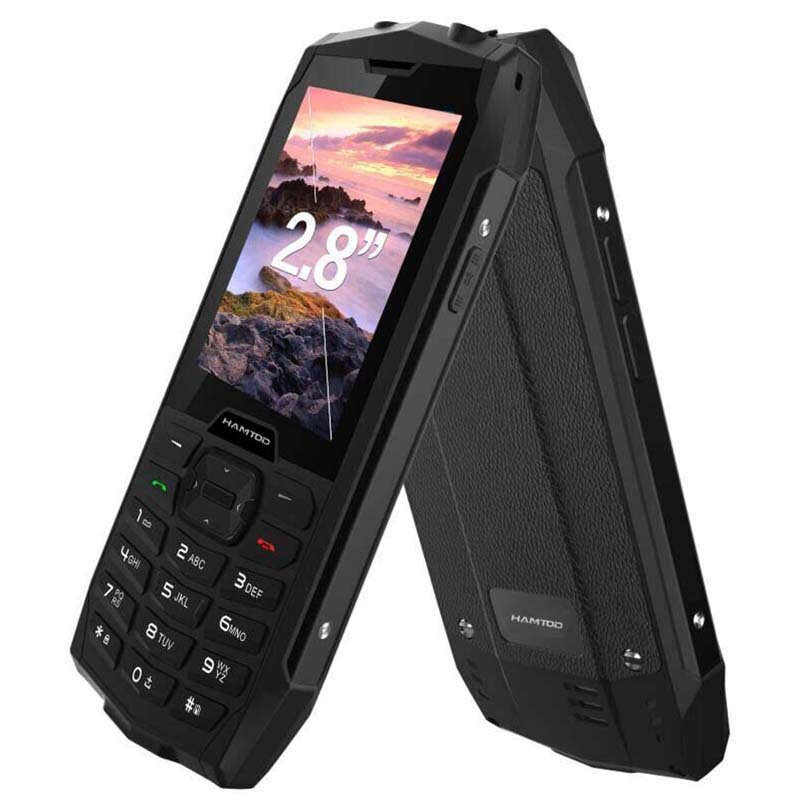 Black - HAMTOD H3 Mini 2.8-inch Dual SIM Dual Standby 2000mAh Built-in Flashlight IP68 Waterproof Fl