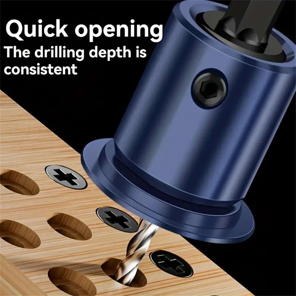 2 * 9.5mm - 6.35mm 1/4 Inch Shank Countersink Drill Bit Woodworking Counterbore Hole Drill Bit Adjus