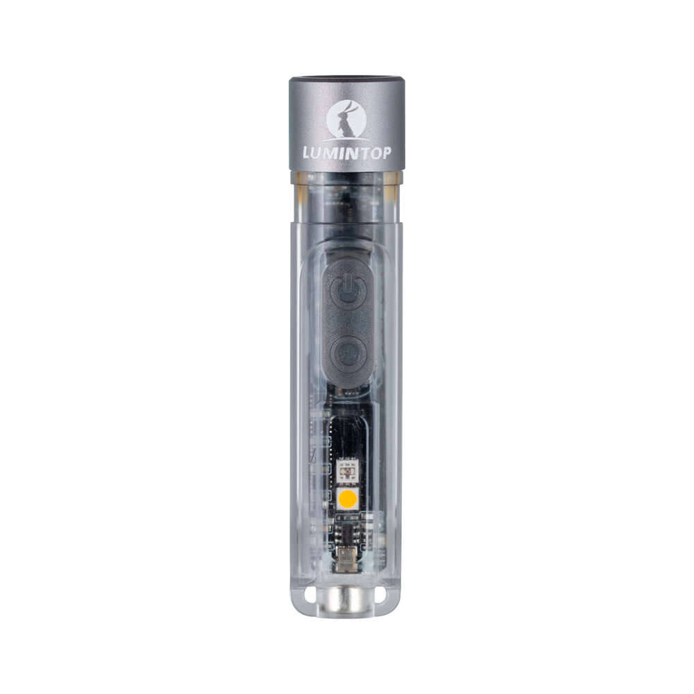 Transparent - LUMINTOP Black Cat 2.0 Remote Control EDC Flashlight Rechargeable LED Keychain Flashli