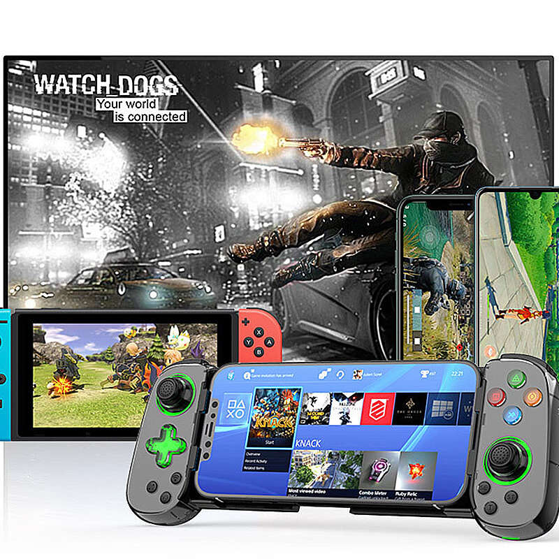 D7 Wireless Stretching Racing Game Controller Six-axis Turbo bluetooth-compatible Gamepad Joystick f