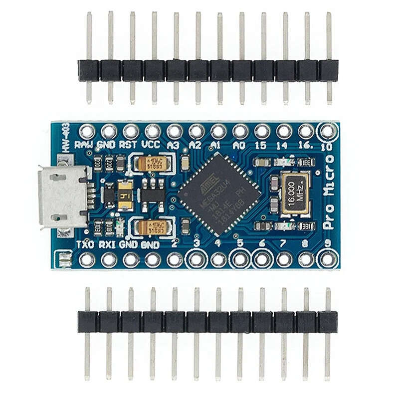 Micro Interface - Pro Micro ATmega32U4 5V 16MHz ATmega328 for ArduinoPro Mini with 2 Row Pin Header