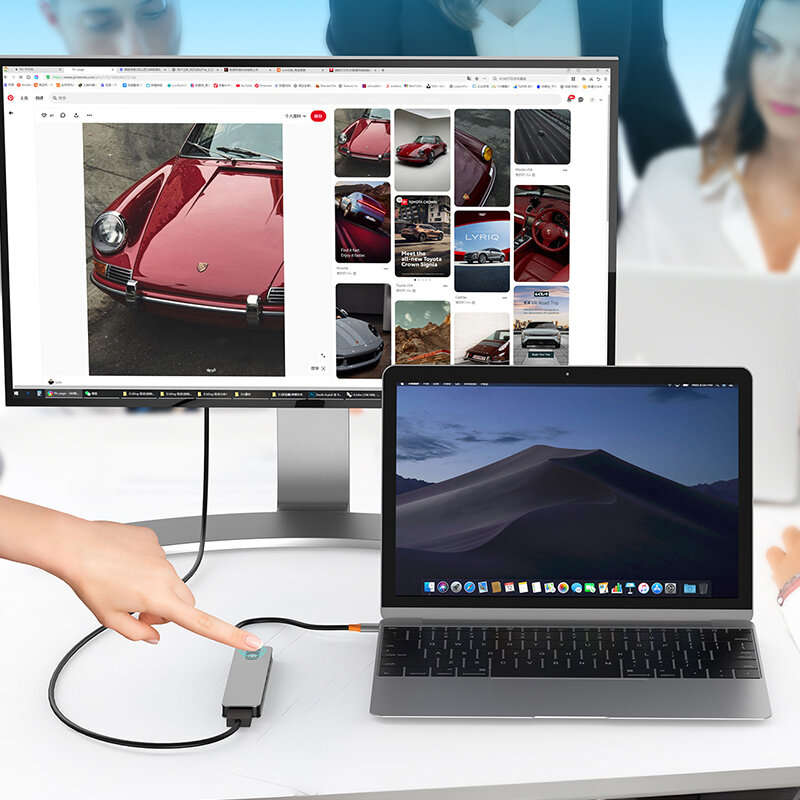 8 in 1 - 8-in-1 Type-C Docking Station USB Adapter with USB3.0*2 / Type-C 3.0 / PD100W / 4K60Hz HD /
