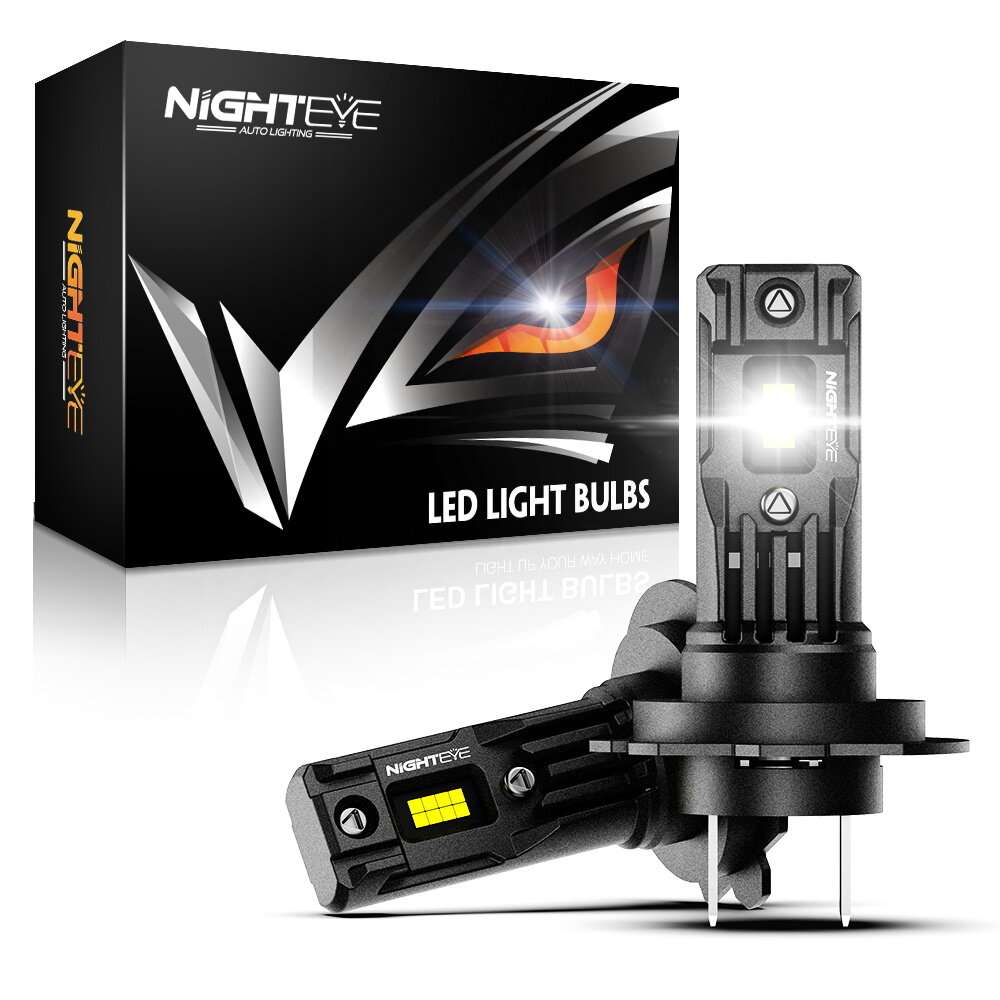 H7 - NightEye Auto Lighting A315-S10 2PCS 6500K White LED Car Headlight Bulbs 22000LM/Pair LED Front