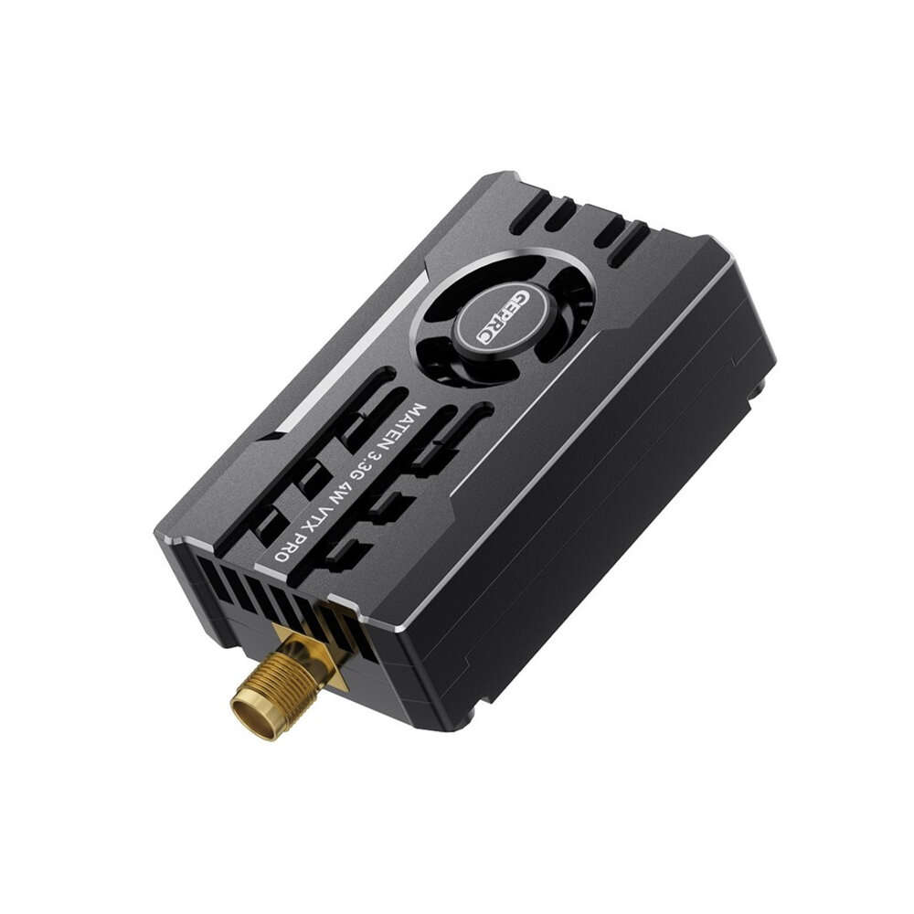 Black - GEPRC MATEN 3.3GHz 4W VTX PRO FPV Transmitter 48CH 25/200/1600/4000mW/Pit Mode 3-8S IRC Tram