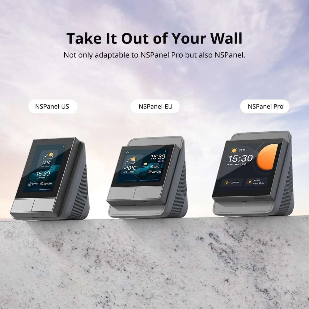 Black - SONOFF Enclosure Stand StandB/StandW Base Compatible with NSPanel & NSPanel Pro