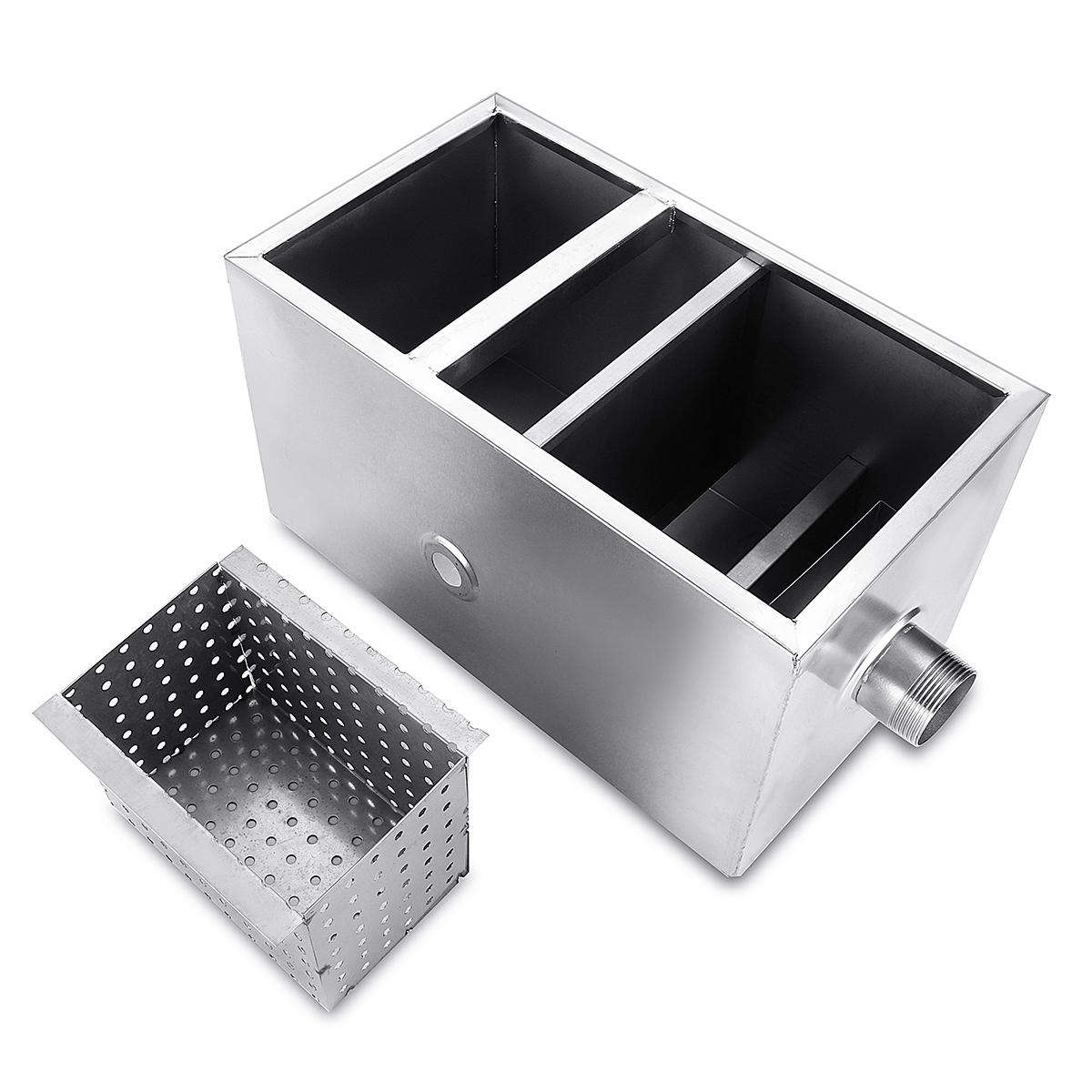8Lb 5Gpm Gallons Per Minute Grease Trap Stainless Steel Interceptor Thickened