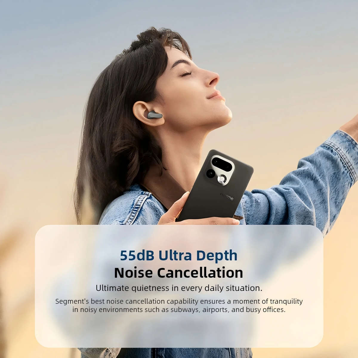 Purple - Realme Buds Air 8 TWS bluetooth 5.4 Earbuds ANC Earphone 55dB Depth Noise Cancelling 6-Mic