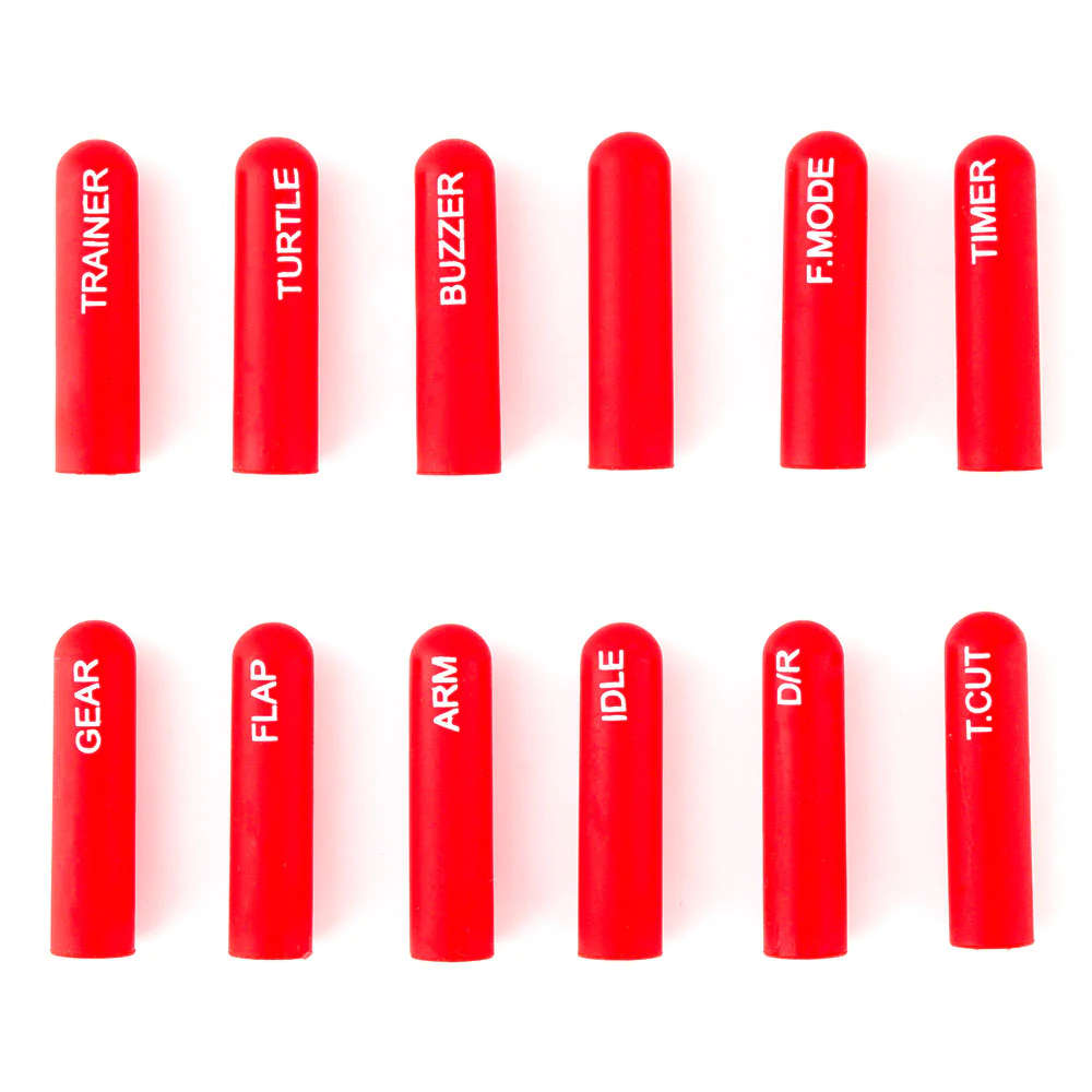 Long - 12pcs Radiomaster Labeled Silicon Switch Cover kits Short/ Long for TX16S TX12 Zorror Jumper