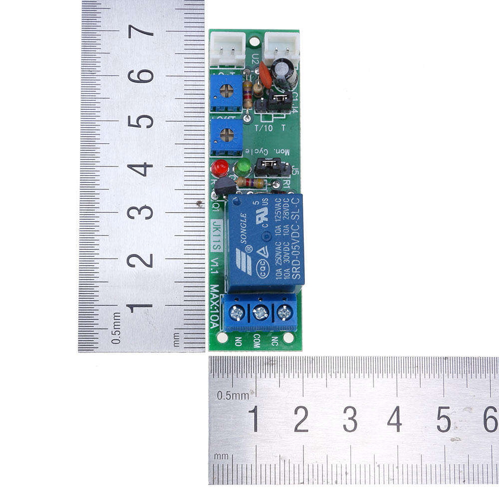Jk11S-100S-5V 10A 0-100S Adjustable On-Offf Delay Module Timer Cycle Switch Infinite Loop Relay Modu