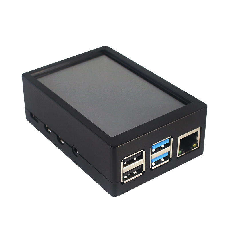 Black - 3.5inch TFT 480*320 50FPS Touch Screen Display ABS Case Kit for Raspberry Pi 4B