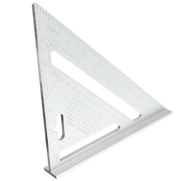 MYTEC 200mm Aluminum Ruler Speed Square Protractor Miter Framing Measuring Tool