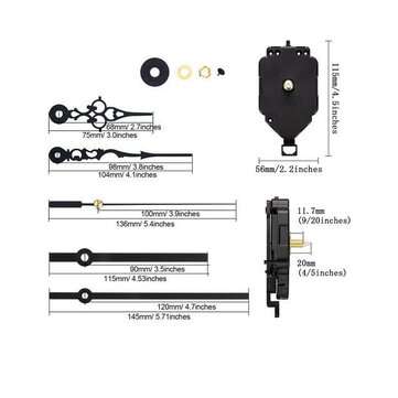 Swing Pendulum Quartz Clock Movement Mechanism Kit Motor Hanger Decor DIY Home