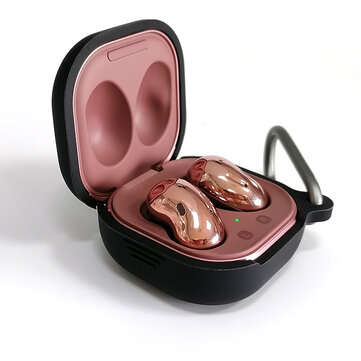 [Multi-Color] Bakeey for Samsung Galaxy Buds Live Storage Case Pure TPU Shockproo... (COLOR.: BLACK)