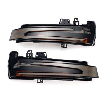 LED Side Mirror Sequential Dynamic Turn Signal Lights For Mercedes A B C E S CLS C... (COLOR: BLACK)