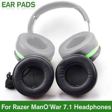 Replacement Memory Foam Earpads Headband Cushion Gel For Razer ManO`War 7.1 Man O` War Headphone