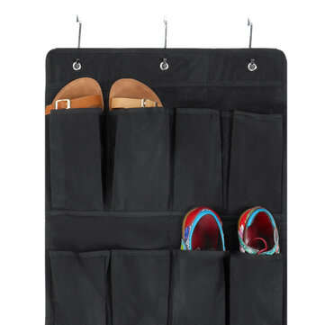 24 Plaid Over Door Hanging Bag Box Shoe Rack Hanger Storage Tidy Organizer Bag