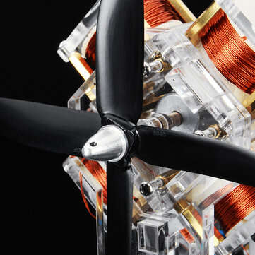 Four Coil Brushless Motor Fan Blade High-speed Turbine Hall Electric Machine Model