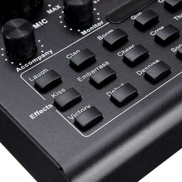 V8X PRO External Audio Mixer USB Interface Sound Card with 15 Sound Modes Multiple Sound Effects