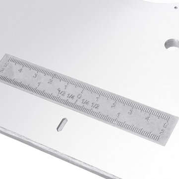 Drillpro 300x235x95mm Aluminum Router Table Insert Plate Woodworking Trimming Machine Flip Panel for