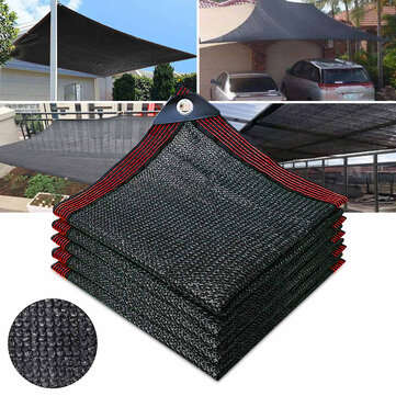 Patio Sun Shade Sail Sun Folding 90% UV Block Screen Awning Canopy Playground Outdoor G... (SIZE: L)