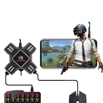 Kmix Throne Wireless bluetooth4.2 PUBG Game Mouse Keyboard USB Extender Adapter Converter for iPhone