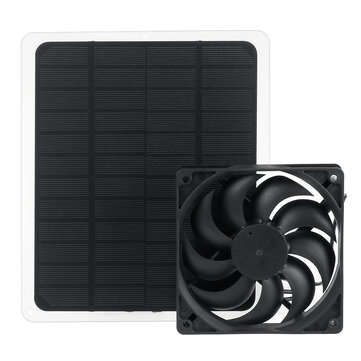 50W Solar Exhaust Fan Mini Ventilator Fan Greenhouse Pet Dog Chicken House Cooler