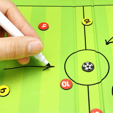 Portable Leather Magnetic Foldable Football Tactical Board Training Coaching Kit