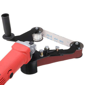 Drillpro Grinder Pipe and Tube Belt Sander Attachment Stainless Steel Metal Wood Sanding Belt Adapte