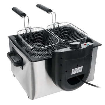SOKANY Commercial Electric Fryer 220-240V 2100W Deep French Fries Chicken Grill for Kitchen