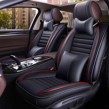 13Pcs PU Leather Car Full Surround Seat Cover Cushion Protector Set Universal for 5 Seats Car